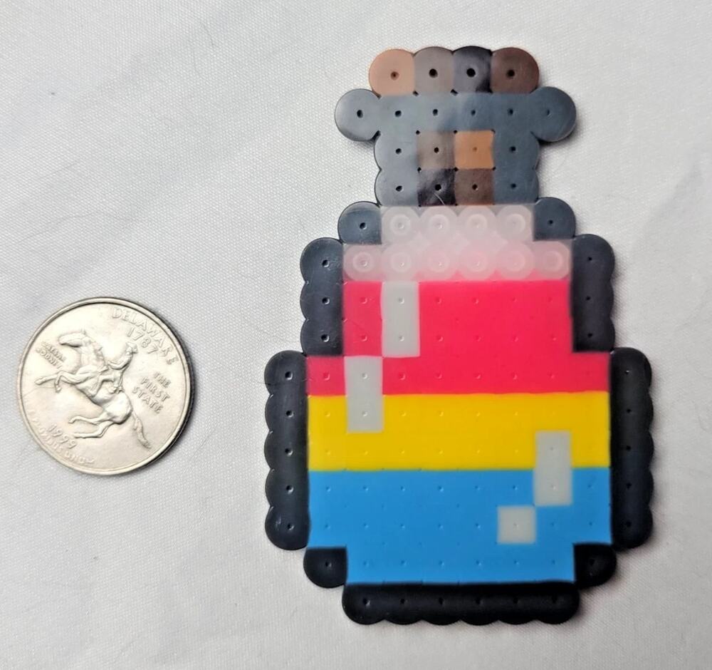 Pansexual LGBT Potion Perler Pixel Art